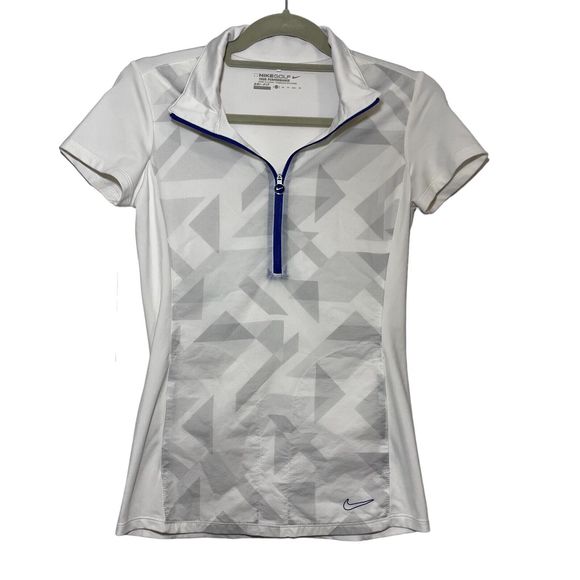 Nike 1/4 Zip Shirt Women's Large Dri-Fit Golf Short Sleeve Tour Performance - Picture 1 of 7